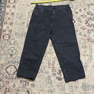 Carhartt double knee aged canvas black pant